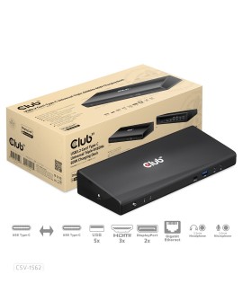 CLUB3D CSV-1562 stacja dokująca Dokujący USB 3.2 Gen 1 (3.1 Gen 1) Type-C Czarny