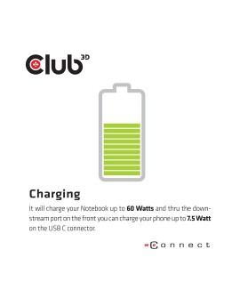 CLUB3D CSV-1562 stacja dokująca Dokujący USB 3.2 Gen 1 (3.1 Gen 1) Type-C Czarny