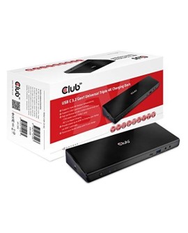 CLUB3D CSV-1562 stacja dokująca Dokujący USB 3.2 Gen 1 (3.1 Gen 1) Type-C Czarny