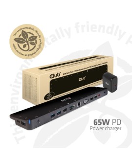 CLUB3D CSV-1564W65 stacja dokująca Dokujący USB 3.2 Gen 1 (3.1 Gen 1) Type-C Czarny