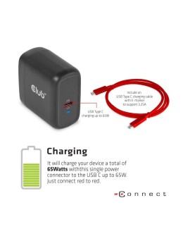 CLUB3D CSV-1564W65 stacja dokująca Dokujący USB 3.2 Gen 1 (3.1 Gen 1) Type-C Czarny