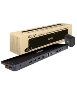 CLUB3D CSV-1564W65 stacja dokująca Dokujący USB 3.2 Gen 1 (3.1 Gen 1) Type-C Czarny