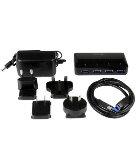 StarTech.com ST53004U1C huby i koncentratory USB 3.2 Gen 1 (3.1 Gen 1) Type-B 5000 Mbit/s Czarny