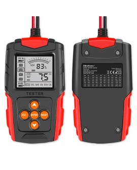 QOLTEC TESTER AKUMULATORA Z WYŚWIETLACZEM LCD |12V | 24V | 3AH-200AH