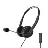 Energy Sistem Headset Office 2+ Czarny, wtyczka USB i 3,5 mm, regulacja głośności, wysuwany mikrofon na wysięgniku. Sistem