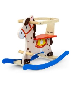 Koń na biegunach Lucky 12 Blue/Red Milly Mally