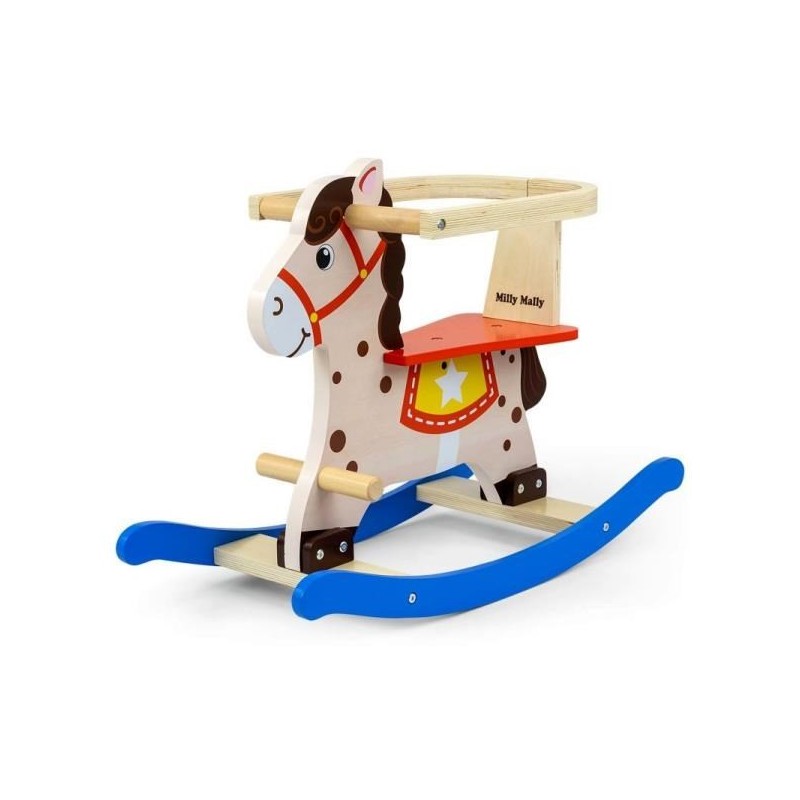 Koń na biegunach Lucky 12 Blue/Red Milly Mally
