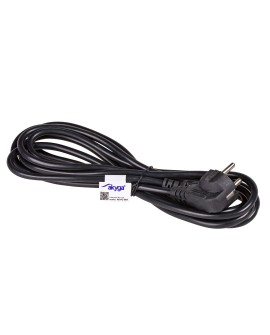 Akyga AK-PC-06A kabel zasilające Czarny 3 m CEE7/7 IEC C13