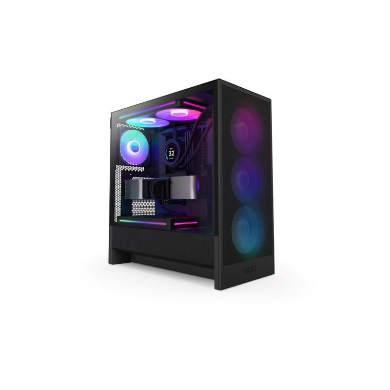 CASE MIDITOWER ATX W/O PSU/BLACK H5 FLOW RGB 2024 NZXT