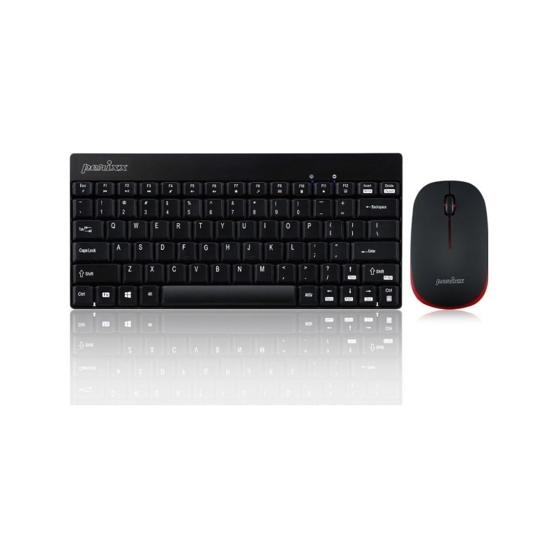 Zestaw bezprzewodowy klawiatura+mysz Perixx PERIDUO-712 Compact czarny Mini