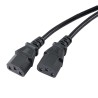 Akyga AK-PC-04A kabel zasilające Czarny 1,8 m CEE7/7 Panel 2 x C13