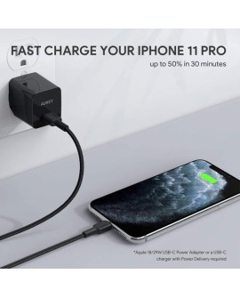 AUKEY CB-CL03 NYLONOWY KABEL USB C-LIGHTNING 2M PD