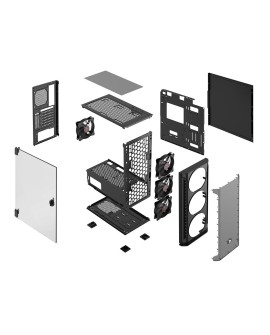 SAVIO Obudowa komputerowa Shadow X2 Mesh/Glass Czarna