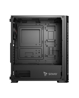SAVIO Obudowa komputerowa Shadow X2 Mesh/Glass Czarna