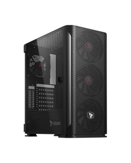 SAVIO Obudowa komputerowa Shadow X2 Mesh/Glass Czarna