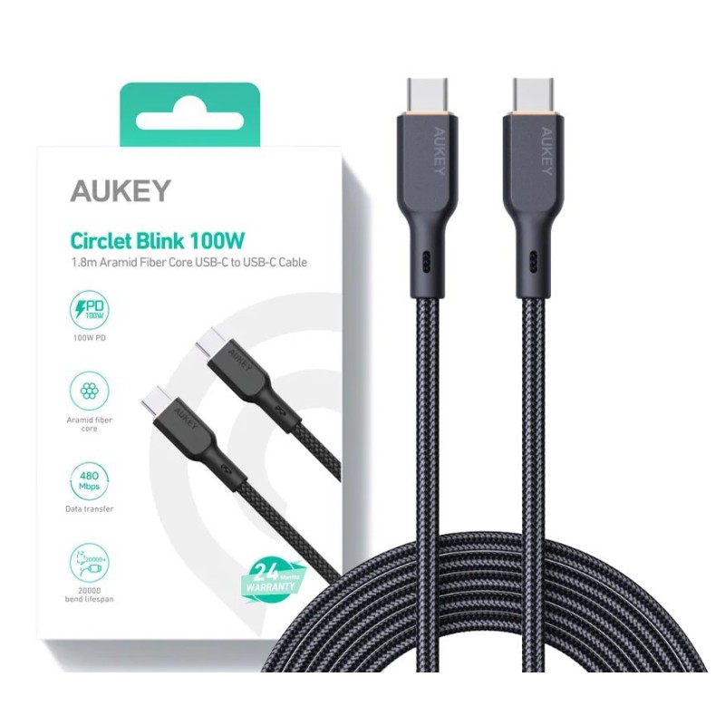 AUKEY CB-KCC102 KABEL USB-C QC PD 1.8M 5A 100W
