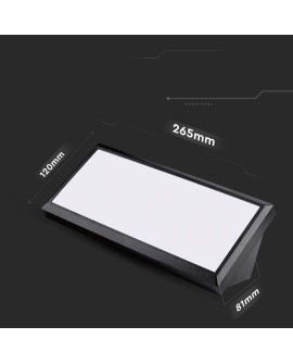 Oprawa ścienna LED V-TAC VT-8054 ukośna 12W IP65 4000K 1250lm (SKU 6808) Czarny
