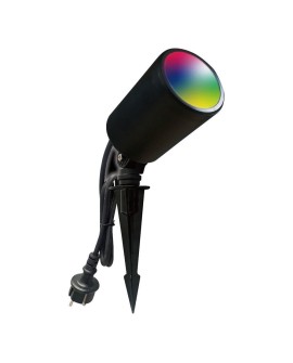 Oprawa ogrodowa V-TAC VT-5167 7W LED SMART WiFI IP65 RGB+3000K-6500K 520lm (SKU 3014) Czarny