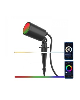 Oprawa ogrodowa V-TAC VT-5167 7W LED SMART WiFI IP65 RGB+3000K-6500K 520lm (SKU 3014) Czarny