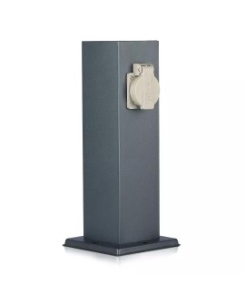 Słupek ogrodowy V-TAC VT-1155-1 30cm 2x gniazdka elektryczne 2x 16A 3600W IP44 (SKU 8820) Szary