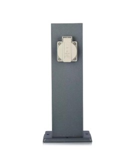 Słupek ogrodowy V-TAC VT-1155-1 30cm 2x gniazdka elektryczne 2x 16A 3600W IP44 (SKU 8820) Szary