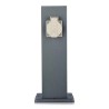 Słupek ogrodowy V-TAC VT-1155-1 30cm 2x gniazdka elektryczne 2x 16A 3600W IP44 (SKU 8820) Szary