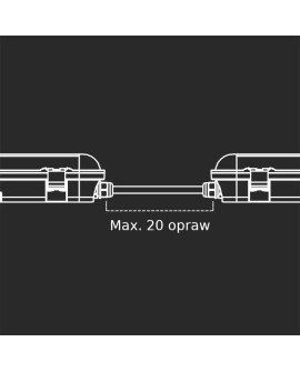 Oprawa hermetyczna LED V-TAC M-SERIES VT-60018 60cm 18W 120Lm/W 6400K 2160lm (SKU 2120210) Szary