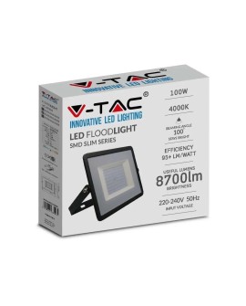 Projektor LED V-TAC VT-40101 E-Series 100W SMD 6500K 8700lm (SKU 215966) Czarny