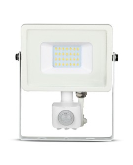 Projektor LED V-TAC VT-20-S-B 20W SAMSUNG CHIP Czujnik ruchu 6400K 1600lm (SKU 450) Biały