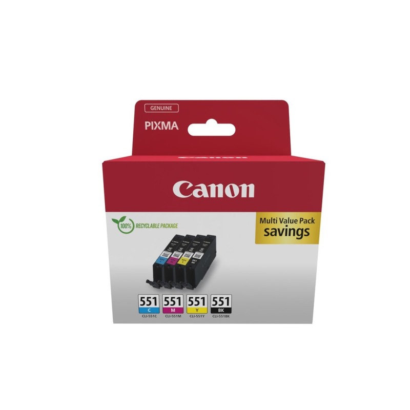 Canon 6509B016 nabój z tuszem 4 szt. Oryginalny Czarny, Cyjan, Purpurowy, Żółty