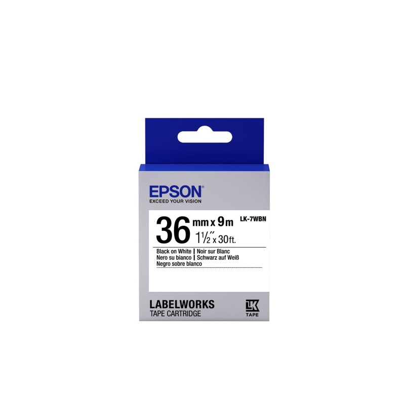 Epson Label Cartridge Standard LK-7WBN Black/White 36mm (9m)