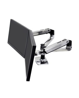 Ergotron LX DUAL SIDE BY SIDE ARM POLISH/27IN 18.1KG LIFT33 MIS-D 10Y WA