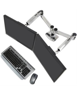 Ergotron LX DUAL SIDE BY SIDE ARM POLISH/27IN 18.1KG LIFT33 MIS-D 10Y WA