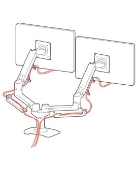 Ergotron LX DUAL SIDE BY SIDE ARM POLISH/27IN 18.1KG LIFT33 MIS-D 10Y WA