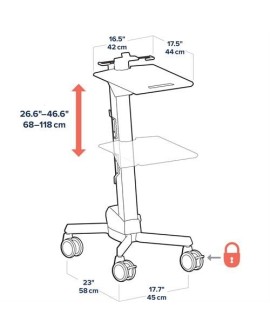 NEO-FLEX LAPTOP CART/20IN 6.8KG CONSTANT FORCE