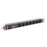 LANBERG LISTWA ZASILAJĄCA RACK PDU (1U,16A,7X 230V,2M)