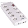 Ever T/LZ05-HOM019/0000 rozdzielacz zasilania PDU Biały 8 Gniazdo(a) sieciowe