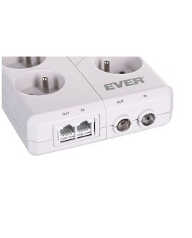 Ever T/LZ05-HOM019/0000 rozdzielacz zasilania PDU Biały 8 Gniazdo(a) sieciowe