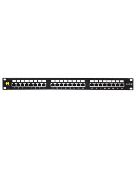 Patch panel 19'' Netrack 24-porty kat. 5e FTP, z półką