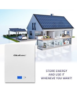 QOLTEC MAGAZYN ENERGII LIFEPO4 | 5.12KWH | 51.2V | 100AH | BMS | LCD