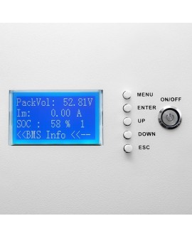 QOLTEC MAGAZYN ENERGII LIFEPO4 | 5.12KWH | 51.2V | 100AH | BMS | LCD