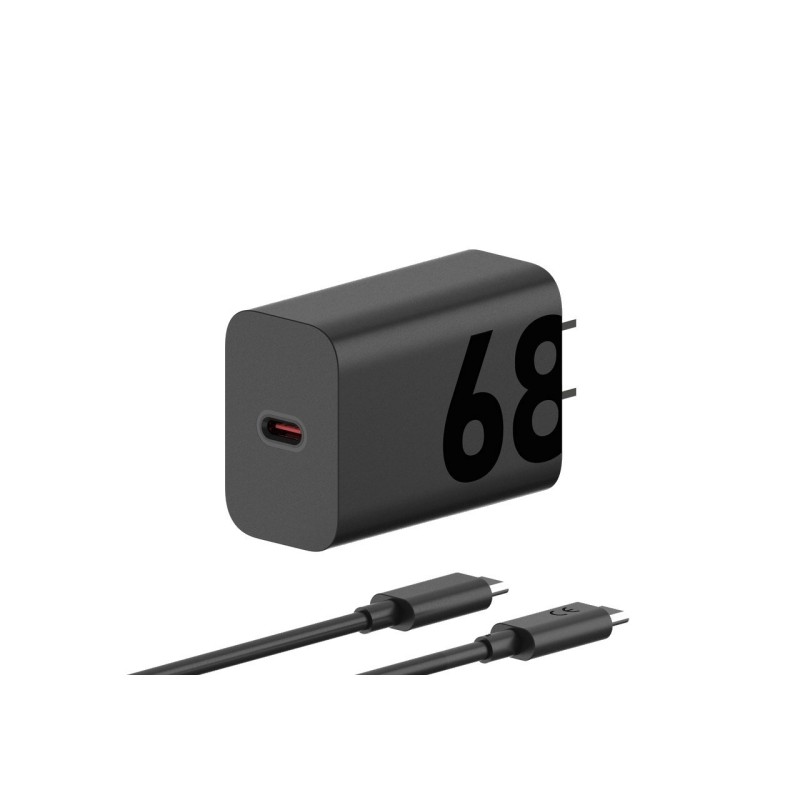 Motorola TurboPower 68W Wall Charger, 1m C-C cable, Black