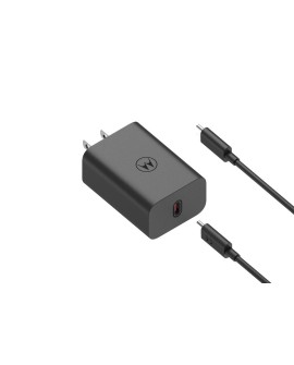 Motorola TurboPower 68W Wall Charger, 1m C-C cable, Black