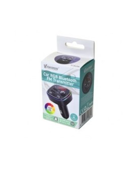 VAKOSS TRAMISTER SAMOCHODOWY RGB/ FM/ BLUETOOTH/ USB / 3.1A TC-B439