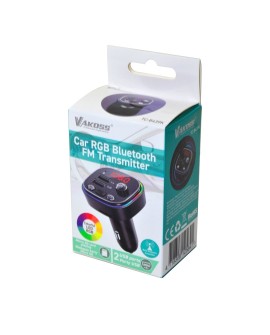 VAKOSS TRAMISTER SAMOCHODOWY RGB/ FM/ BLUETOOTH/ USB / 3.1A TC-B439