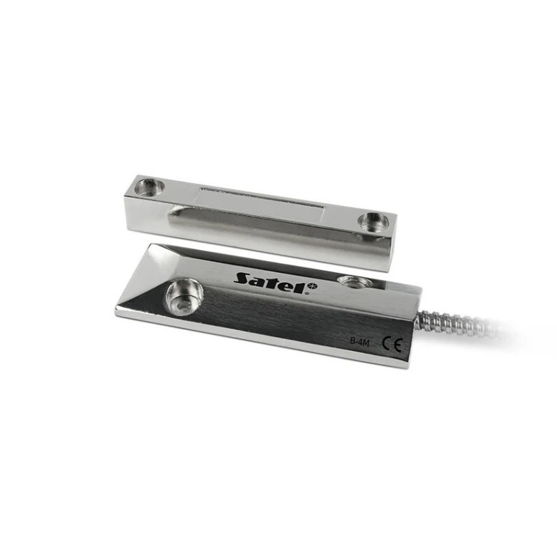 Czujka magnetyczna bramowa SATEL B-4M kontaktron (obudowa metalowa) Srebrny