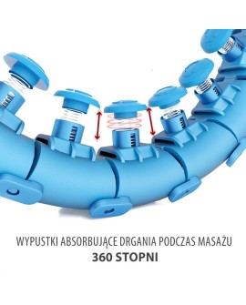 Hula hop z wypustkami i obciążnikiem HMS HHW01 niebieski
