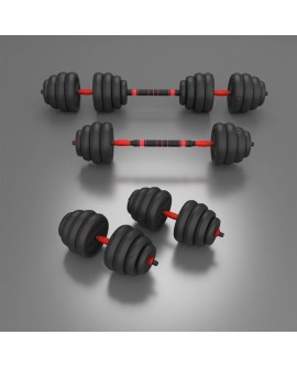 ZESTAW CIĘŻARÓW 6W1 HMS SGN140 (SZTANGA, SZTANGIELKI I KETTLEBELL) 40KG