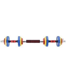 Kolorowe sztangielki z funkcją sztangi w walizce HMS SKC20 2 x 10 kg
