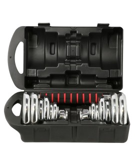 Sztangielki w walizce HMS STC21 2 x 10 kg chrom